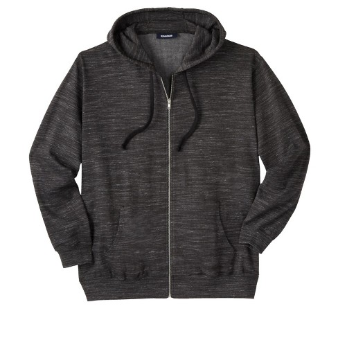 Kingsize Men's Big & Tall Fleece Zip-front Hoodie - 10xl, Black : Target