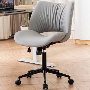 YOUNIKE Swivel Office Chair Modern Adjustable Desk Executive Task Chair Leather Rolling Side Vanity Chair 24.41"Wx25.2"Dx(29.92-33.07)"H - 1 of 4