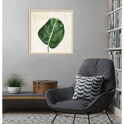 Tropical Leaves I Svelte Natural Framed Graphic Art Print
