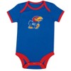 NCAA Kansas Jayhawks Infant Boys' Short Sleeve 3pk Bodysuit Set - 2 of 4