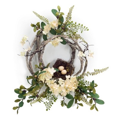 Melrose Hydrangea Grapevine Wreath (Set of 4)
