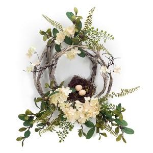 Melrose Hydrangea Grapevine Wreath (Set of 4) - 1 of 3