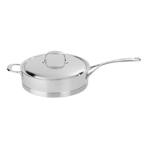 Demeyere 5-Plus Nonstick Fry Pan with Lid - 9.5 Stainless Steel