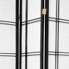 7 ft. Tall Double Cross Shoji Screen - Black (6 Panels): Oriental Furniture, Hardwood Frame, Metal Hinges - 3 of 3