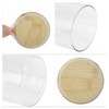 Unique Bargains with Bamboo Lid Decorative Jars Wood Color Clear 1Pc - 4 of 4