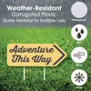 Big Dot of Happiness World Awaits - Yard Sign & Outdoor Lawn Decorations - Travel Themed Yard Signs - Set of 8 - 3 of 4