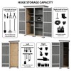 Whisen 5.5ft Outdoor Storage Shed with Waterproof Roof, Lockable Doors & Shelves - 4 of 4