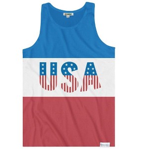 Tipsy Elves 4th of July Tank Tops - Mens USA Sleeveless Shirt - Retro Patriotic American Flag Tanks for Men - 1 of 4