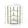 SEVOBAL Decorative Bookshelf 4 Tier Corner Open Shelf Stylish Space Saving Storage for Living Room, White Gold, 22.24"*15.75"*31.3" - 4 of 4