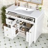 GDFStudio Joyce 36" Solid Wood Bathroom Vanity with Sink and Storage Drawers - 2 of 4
