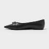 Women’s Valentina Pointed Toe Buckle Ballet Flats with Memory Foam Insole – A New day™ Black - 2 of 4