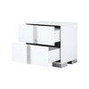 APRILSOUL23.30"Elegant Nightstand with Metal Handle, Mirrored Bedside Table with 2 Drawers for Bedroom, Living Room - 4 of 4