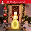 SEVOBAL Inflatable Holiday Decorations Christmas Decoration Snowman with Metal Stand Christmas Inflatables Outdoor, White, 18"*12"*31.2" - 3 of 4
