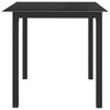 vidaXL Garden Table Black Aluminum, Glass Compact Durable Garden Table - 3 of 4