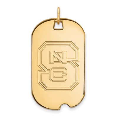 Black Bow Jewelry 14k Yellow Gold North Carolina State Wolfpack NCAA Large Pendant