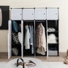 Costway 16-Cube Portable Closet Wardrobe Armoire Bedroom Dresser w/2 Hanging Rods - image 2 of 4