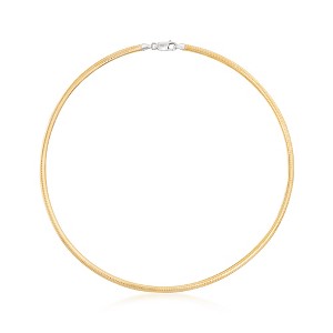 Ross-Simons Italian 4mm Reversible Omega Necklace in 2-Tone Sterling - 1 of 4