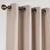 Awesome Home  Texture Room Darkening Grommet Curtains Pair, 52"X108" , Natural - 3 of 4