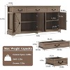 Dyonery 65 "Large buffet storage cabinet, farmhouse kitchen cutlery cabinet buffet, 3 drawers and 4 doors, living room storage cabinet - 4 of 4
