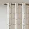 Raina Total Blackout Metallic Print Grommet Top Curtain Panel - 3 of 4