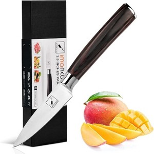 imarku Paring Knives, 3.5 Inch Small Kitchen Knife - Japanese SUS440A Stainless Steel Fruit Knife, Ergonomic Pakkawood Handle, Ultra Sharp Knife - 1 of 4