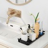 ATTOP Toilet Paper Basket, Stainless Steel Toilet Tank Tray with Handle for Organizing - Toilet Paper Basket Storage (Black) - 3 of 4