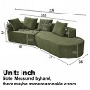116" Curved Sectional Sofa with Chaise Lounge,High-Density Foam Cushion,Modern 2-Piece Couch for Living Room-Baofuwish - 4 of 4