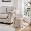 Laundry Hamper-Laundry Basket,Tall Cotton Storage Basket with Handles,Decorative Blanket Basket - 2 of 4