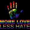 Design By Belugastore Humans More Love Pride Hand Print By Belugastore Tank Top - image 2 of 2