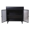 GDFStudio Leah 31.49'' Modern Sideboard Buffet Cabinet with 2 Tempered Glass Doors and 1 Flip Top - 4 of 4