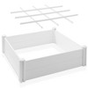 Casafield White Vinyl Raised Garden Bed, Outdoor Above Ground Garden Planter Box for Flowers, Vegetables, and Gardening - 3 of 4