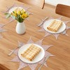 REGALWOVEN Farmhouse Placemats Set of 6 Leaf Shape Placemats for Dining Table Decor Indoor Washable Kitchen Table Mat - 2 of 4