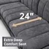 128” Chenille Sectional Couch, 4 Seater L Shape Modular Sofa Set for Living Room Office-Morden Fort - 4 of 4