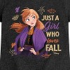 Girls' - Frozen - Anna Just A Girl Who Loves Fall Fitted Short Sleeve Graphic T-Shirt - 2 of 4