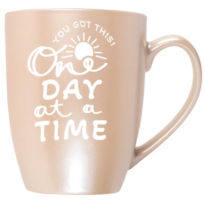 Elanze Designs You Got This One Day At A Time Precious Pearl 10 ounce New Bone China Coffee Cup Mug
