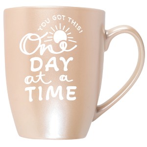 Elanze Designs You Got This One Day At A Time Precious Pearl 10 ounce New Bone China Coffee Cup Mug - 1 of 4