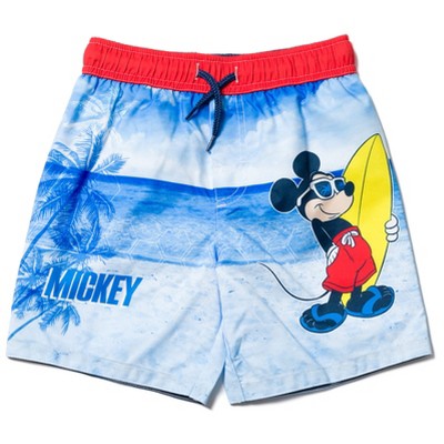 Disney Mickey Mouse Swim Trunks Bathing Suit Little Kid to Big Kid 