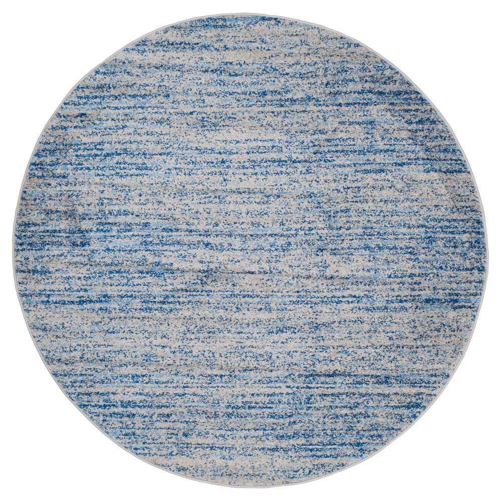 Adirondack Rug - Blue/Silver - (4'x4' Round) - Safavieh