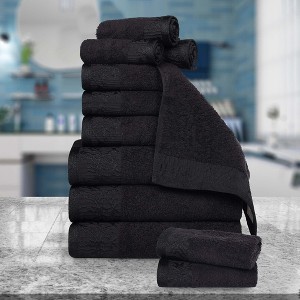 Charming Floral Accent Cotton Towel Set by Blue Nile Mills - 1 of 4