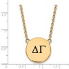 Black Bow Jewelry 14k Yellow Gold Plated Sterling Silver Delta Gamma Greek Life Necklace 18 Inch - 2 of 4
