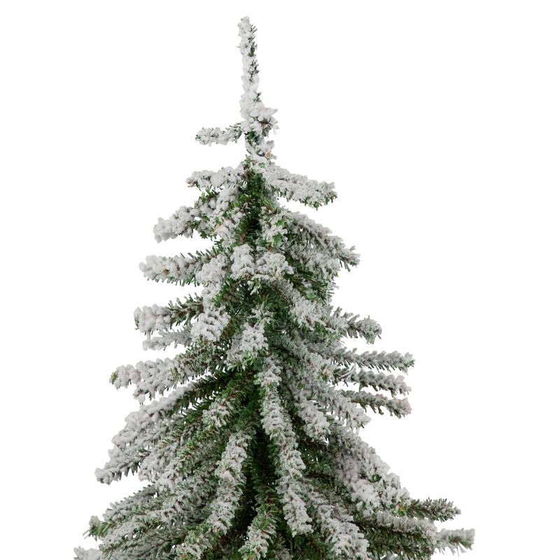 Northlight 1.5 FT Potted Flocked Downswept Mini Village Pine Medium Artificial Christmas Tree - Unlit, 4 of 7