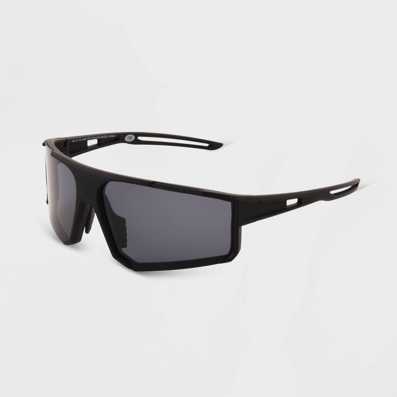 Men&#39;s Matte Plastic Shield Sunglasses - All In Motion&#8482; Metallic Gray, 3 of 4