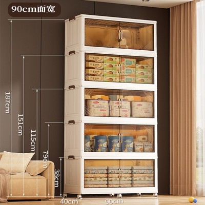 Stackable Storage Bins with Lids, White Collapsible Storage Bins with Lockable Wheels, Plastic Closet Organizers and Storage Drawer for Bedroom