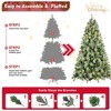 NAYSAYE Christmas Tree Stand 5FT Tree with Pine Cones and Realistic Branches for Holiday Decor, Green, 41"*60"*17.16" - 4 of 4