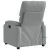 vidaXL Massage Recliner Chair Wingback Reclining Armchair for Elderly Fabric - Light Gray Manual Push Back - 4 of 4