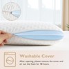 FONTOI Memory Foam Pillow Standard Size, Medium Firm Bed Pillows with Breathable Washable Cover, Perfect for Home, Hotel, White, 15.7"*5.1"*23.6" - 4 of 4