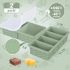 Silicone Freezer Molds with Lid, Large Ice Cube Trays for Food Storage, Freeze Portions for Meal Prep - 2 of 4