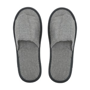 Unique Bargains Open-Toe Linen Slippers Disposable Slippers 1 Pair - 1 of 4
