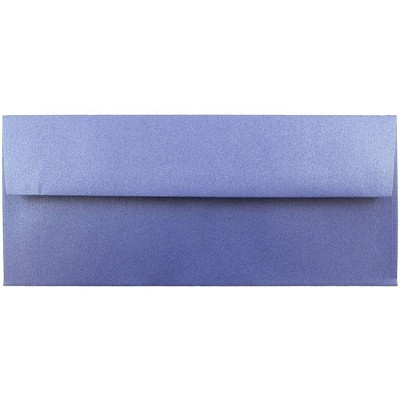 JAM Paper #10 Metallic Business Envelopes 4.125 x 9.5 Stardream Sapphire Blue V018289