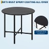 3-Piece Outdoor Bistro Set – All-Weather Steel Frame, 350LB Capacity & Compact Design (Black) - 4 of 4